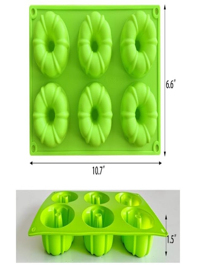 saphe 3 pcs mini Cake Pan, Silicone 6-Cavity Non-stick Baking Mold for Jello,Gelatin Cupcakes, Donuts, Silicone Fluted Tube Cake Pan for Cornbread, Brownies (3) - Image 3
